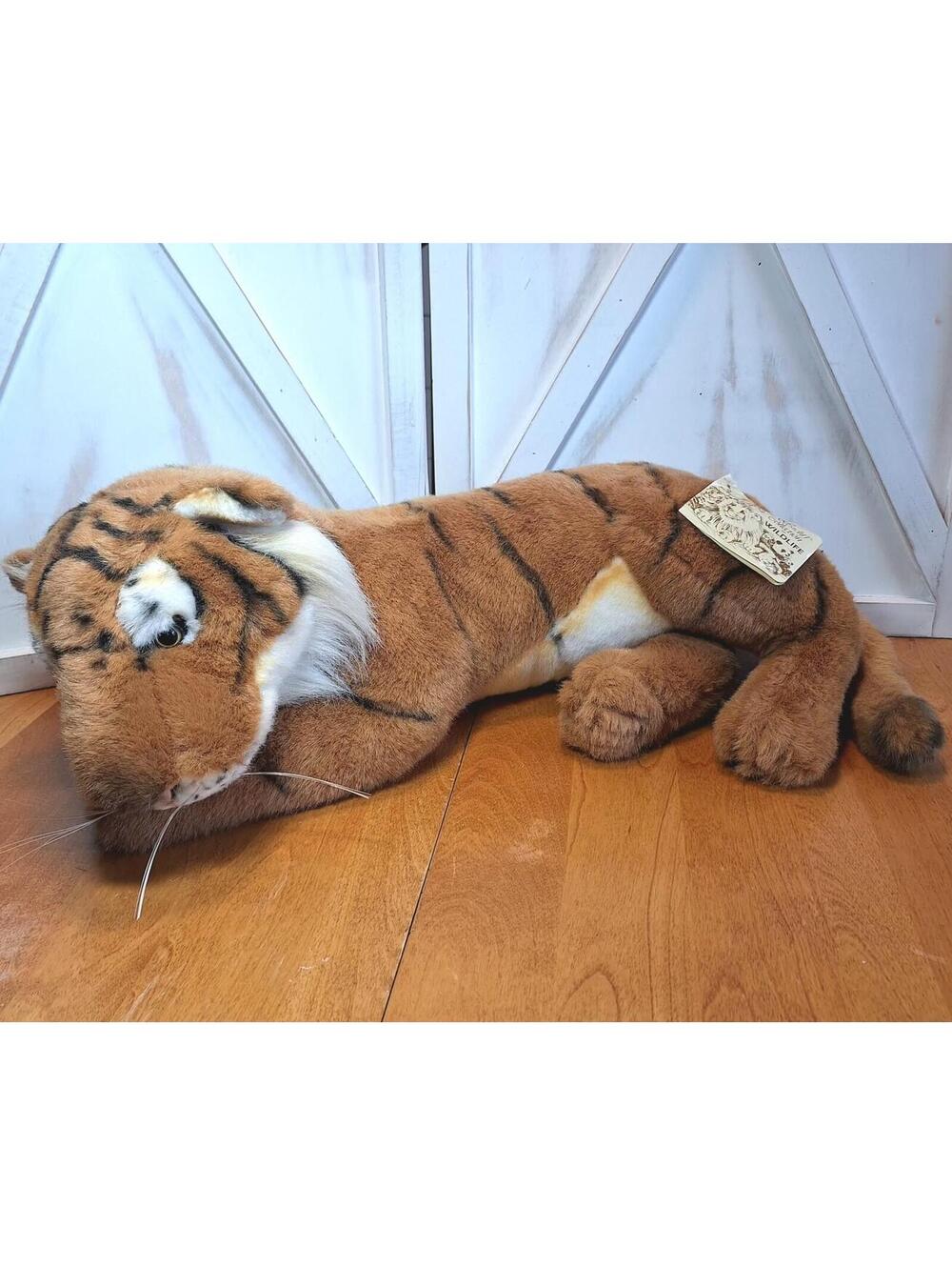 Vtg The Westcliff Collection Plush Crouching Tiger 20"L X 10"W X 7.5"H w/Tags